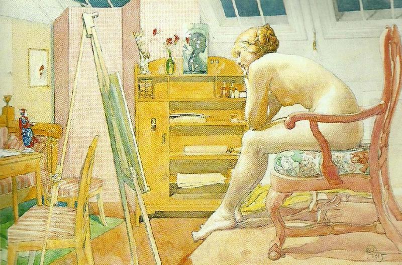 Carl Larsson en studie i root France oil painting art